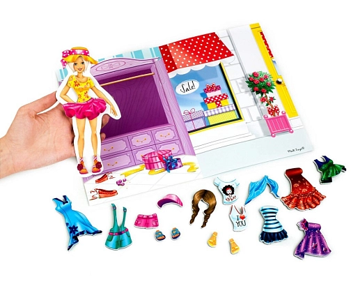 Настольная магнитная игра Одевалка. Блондинка, бренду Vladi Toys, для 1-1 гравців - 2 - KUBIX