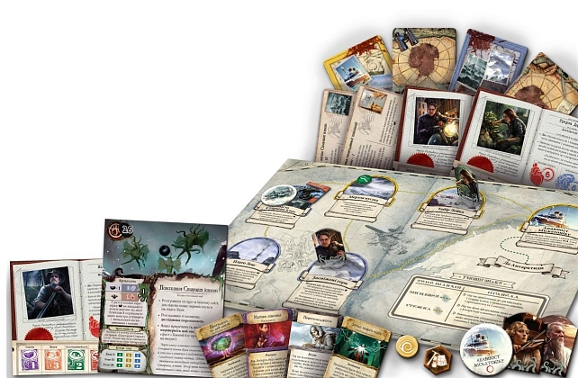 Настольная игра Древний ужас. Горы безумия (Eldritch Horror: Mountains of Madness), бренду Geekach Games, для 1-8 гравців, час гри > 60мин. - 6 - KUBIX