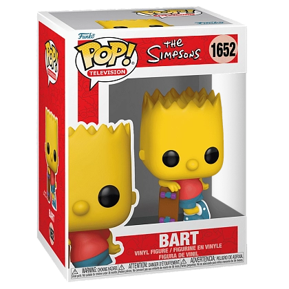 Ігрова фігурка FUNKO POP! Барт зі скейтбордом (Bart with Skateboard) Simpsons #1652, бренду Funko - KUBIX