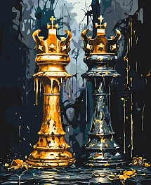 Картина по номерам Шахи королівська дуель (40х50 см)