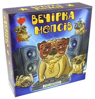Настольная игра Вечеринка мопсов Настольная игра Вечеринка мопсов