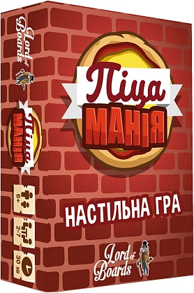 Настольная игра Пицаманья (Pizza Rush), бренду Lord of Boards, для 2-7 гравців, час гри < 30мин. - KUBIX
