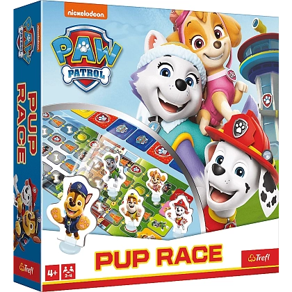 Настольная игра Гонки щенков: Щенячий патруль (PAW Patrol), бренду Trefl, для 2-4 гравців, час гри < 30мин. - KUBIX