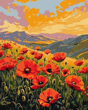 Картина по номерам Поле маков (40х50 см), бренду Идейка - KUBIX
