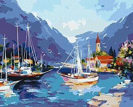 Картина по номерам У морській бухті (40х50 см)