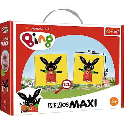 Настільна гра Мемос MAXI Бінг (Memos Maxi Bing), бренду Trefl, для 1-4 гравців, час гри < 30хв. - KUBIX