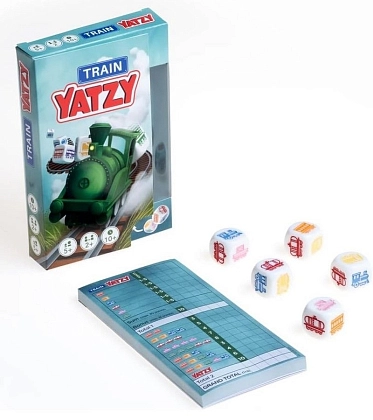 Настольная игра Яцзи. Поезда (Train Yatzy), бренду Smart Games, для 2-12 гравців, час гри < 30мин. - 2 - KUBIX