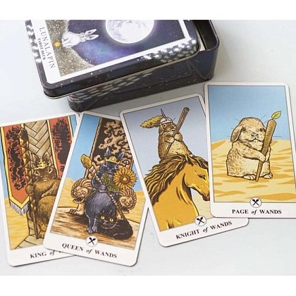 Карты ТАРО Лунного Кролика (Жестяная коробка) (Lunalapin Tarot) - 4 - KUBIX