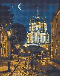 Алмазная мозаика Вечерний Киев (40х50 см)