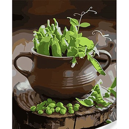 Картина по номерам Зеленый горошек (30х40 см), бренду Strateg - KUBIX