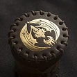 Миниатюра товара Стакан для кубиков Flying Dragon Brown & Golden Leather Dice Cup - 1