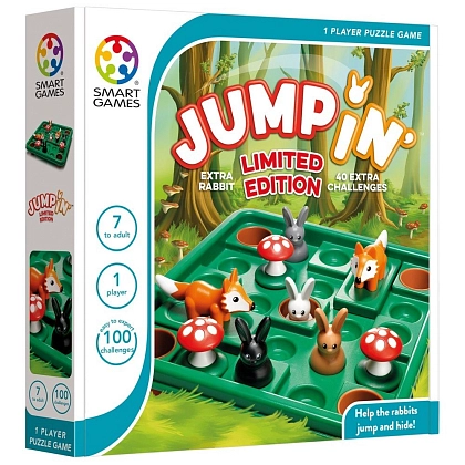 Настільна гра Стрибай! Лімітована версія (Jumpin'), бренду Smart Games, для 1-1 гравців, час гри < 30хв. - KUBIX