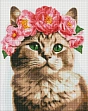 Миниатюра товара Алмазная мозаика Изящная кошечка (40х50 см) - 1