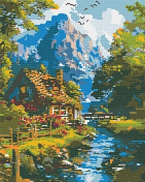 Алмазна мозаїка Гірське життя (40х50 см)