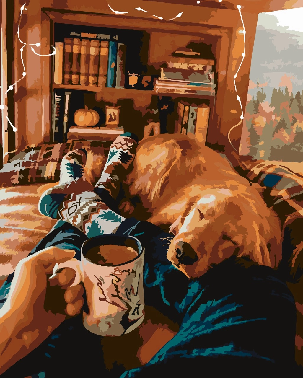 Картина по номерам Уютный уголок (40х50 см), бренду Origami - KUBIX