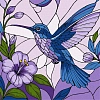 Картина по номерам Витраж Колибри (30х30 см)