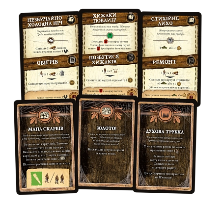 Настольная игра Робинзон Крузо. Приключения на проклятом острове (Robinson Crusoe: Adventures on the Cursed Island), бренду Geekach Games, для 1-4 гравців, час гри > 60мин. - 6 - KUBIX