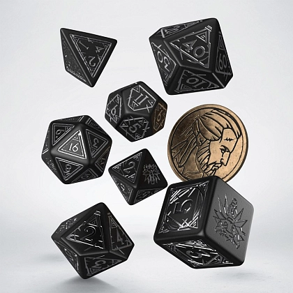 Набор кубиков The Witcher Dice Set. Geralt - Silver Sword Dice Set - KUBIX