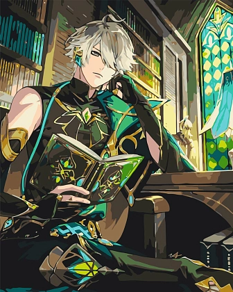 Картина по номерам Геншин імпакт: Аль-Хайтам (40х50 см), бренду Origami - KUBIX