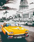 Мініатюра товару Картина по номерам Yellow cab la Havana (40х50 см) - 1