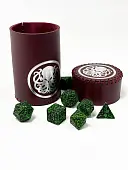 Миниатюра товара Стакан для кубиков Ктулху бургунд Dice Cup - 7