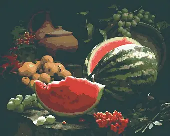 Картина по номерам Сочные арбуз (40х50 см)