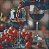 Алмазная мозаика Дегустация вина (30х30 см)