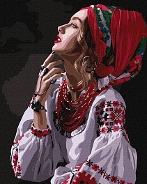 Картина по номерам Справжня українка (40х50 см)