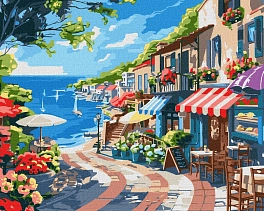 Картина по номерам Курортный город (40х50 см)