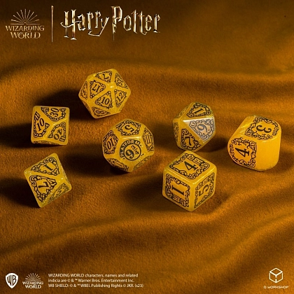 Набір кубиків Harry Potter. Hufflepuff Modern Dice Set - Yellow - 2 - KUBIX
