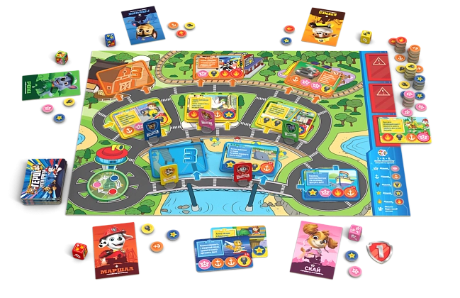 Настільна гра Щенячий патруль: Герої Бухти Пригод (Paw Patrol), бренду Rozum, для 2-5 гравців, час гри < 30хв. - 5 - KUBIX
