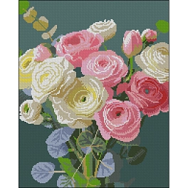 Алмазная мозаика Нежные цветы (40х50 см)