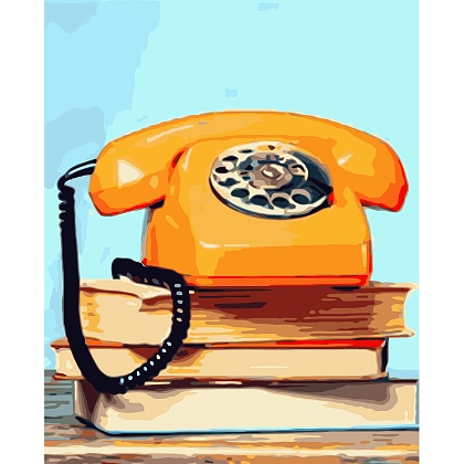 Картина за номерами Жовтий телефон (40х50 см), бренду Strateg - KUBIX