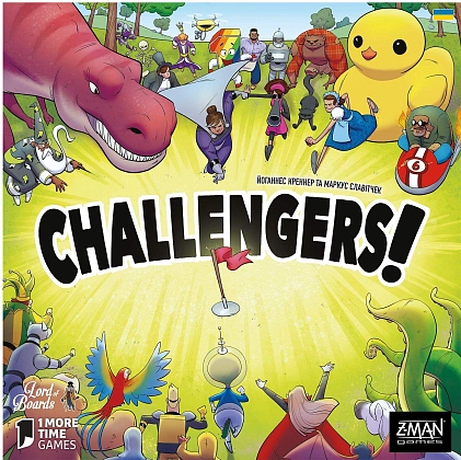 Настольная игра Challengers!, бренду Lord of Boards, для 1-8 гравців, час гри < 60мин. - 5 - KUBIX