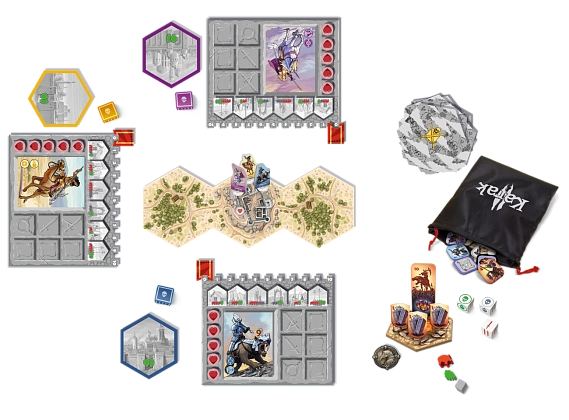 Настольная игра Тайны Замка Карак II (Karak II), бренду Lord of Boards, для 2-5 гравців, час гри < 60мин. - 6 - KUBIX