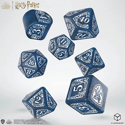 Набір кубиків Harry Potter. Ravenclaw Modern Dice Set - Blue, бренду Q-Workshop - KUBIX