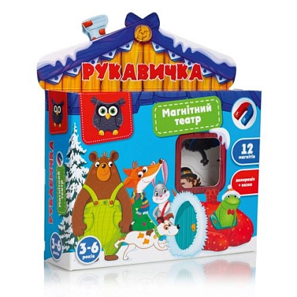Настольная игра магнитный театр Академия развития "Рукавичка", бренду Vladi Toys, для 1-2 гравців - KUBIX