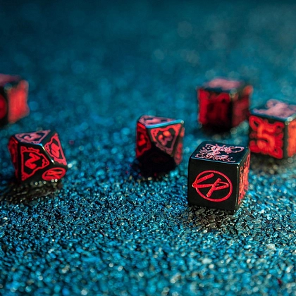 Набір кубиків Cyberpunk Red: Night City Essential Set - 4 - KUBIX