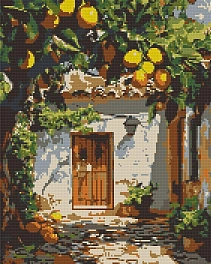 Алмазна мозаїка Лимонний двір (40х50 см)