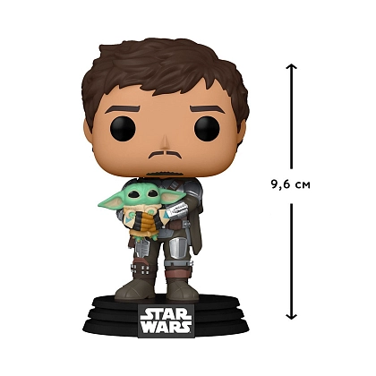 Ігрова фігурка FUNKO POP! МАНДАЛОРЕЦЬ З ҐРОҐУ (The Mandalorian with Grogu) Star Wars #461, бренду Funko - 2 - KUBIX
