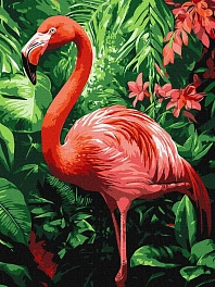 Картина по номерам Тропический фламинго (30х40 см)