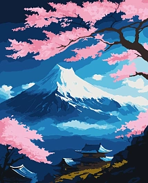 Картина по номерам Фудзіяма навесні (40х50 см)