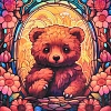 Алмазная мозаика Чарующее медвежонок не полная выкладка (30х30 см)