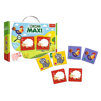 Настольная игра Мемос MAXI Ферма, бренду Trefl, для 1-2 гравців - 4 - KUBIX