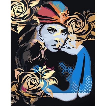 Картина по номерам Арт-дівчина (40х50 см), бренду Strateg - KUBIX