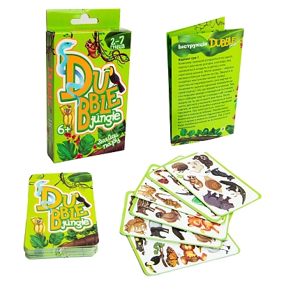 Настільна гра Dubble jungle, бренду Strateg, для 2-7 гравців, час гри < 30хв. - 2 - KUBIX