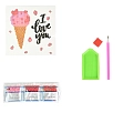 Миниатюра товара Алмазная мозаика Мороженое с любовью на бумажной основе (18х18 см) - 2