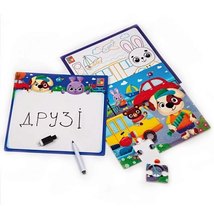 Настольная игра Набор 4в1. Транспорт, бренду Vladi Toys, для 1-2 гравців - 3 - KUBIX