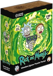 Фигурный деревянный пазл Rick & Morty Портал XL - KUBIX Фигурный деревянный пазл Rick & Morty Портал XL