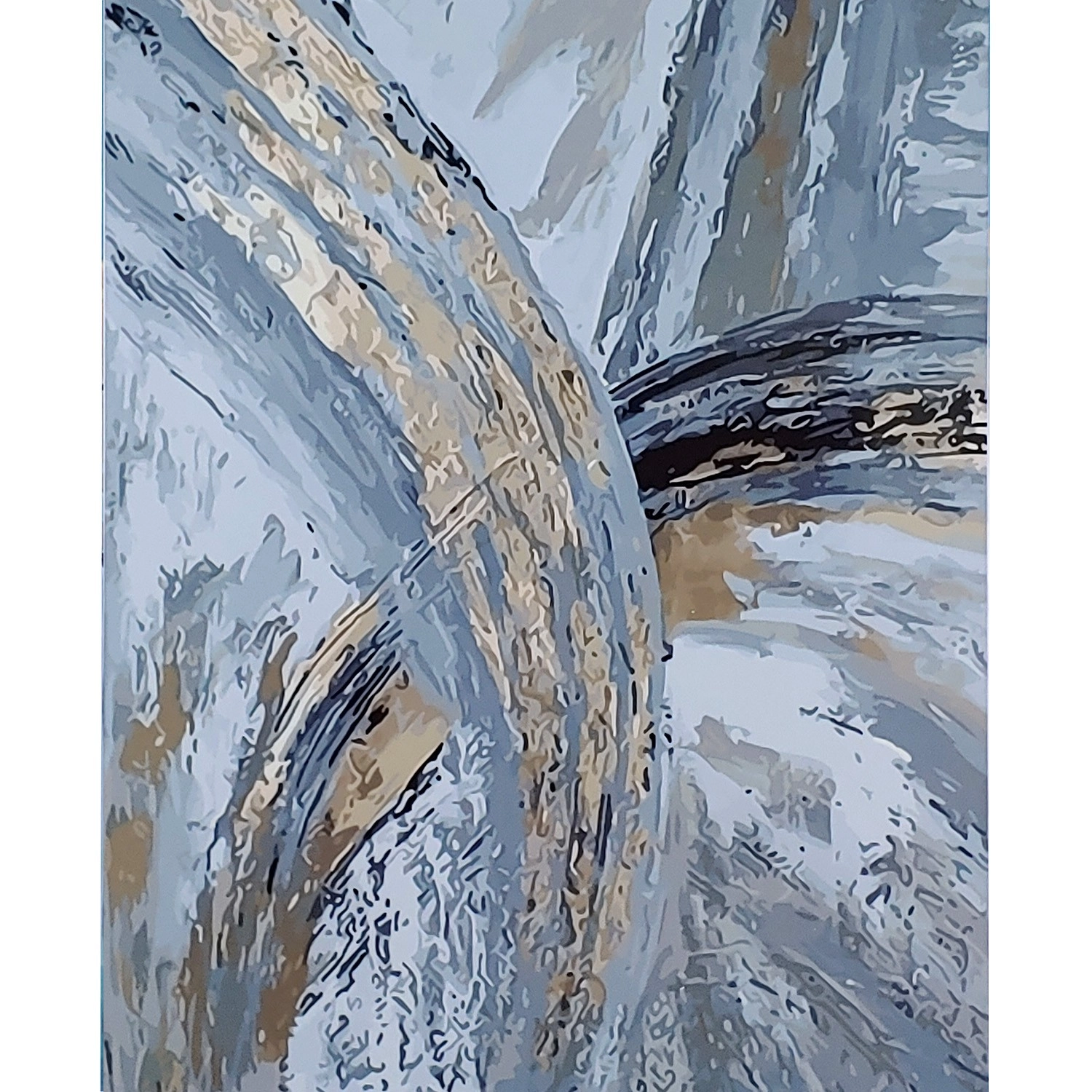 Картина по номерам Абстракция с золотом и лаком (40х50 см), бренду Strateg - 4 - KUBIX